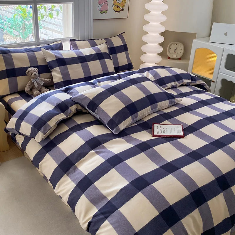 Afralia™ Cute Printed Cotton Duvet Cover for Double Queen Bed - Cozy & Non-Fading