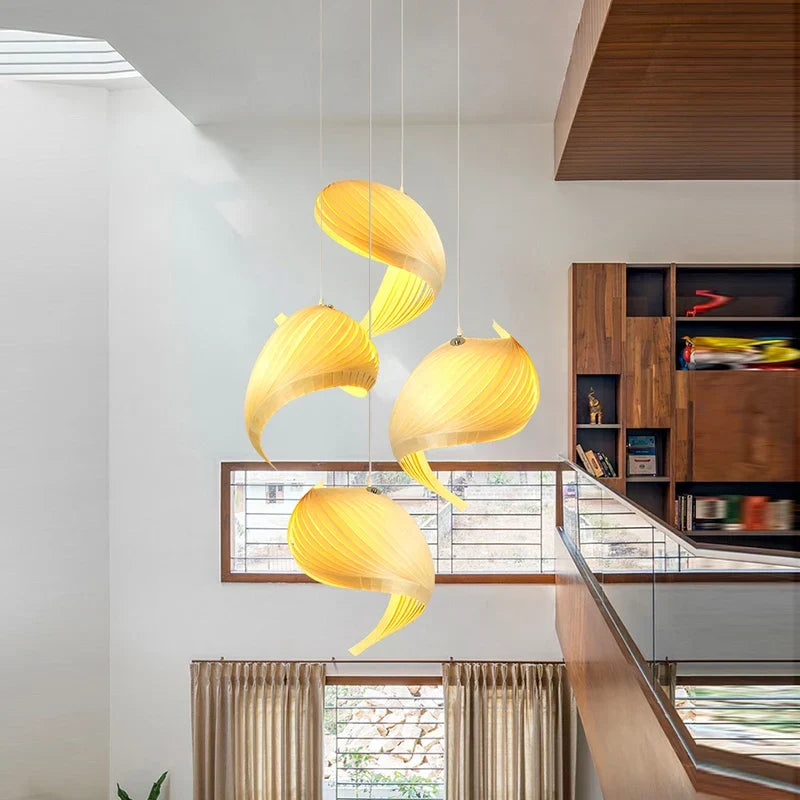Afralia™ Conch Shell Chandelier LED Pendant Lamp for Dining Room Bar Island