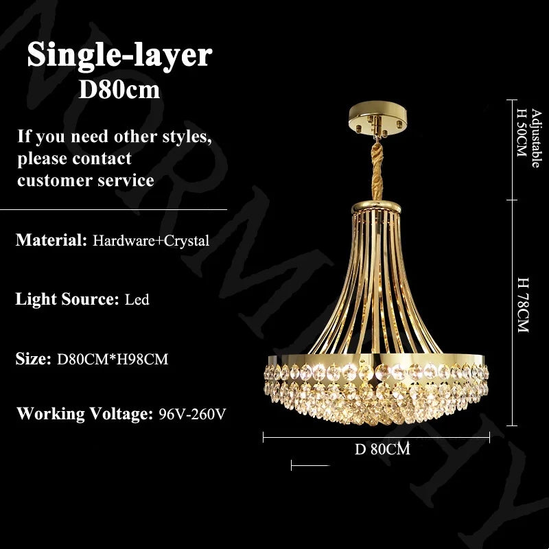 Afralia™ Crystal Pendant Chandelier for Dining Bedroom Living Room - Modern Nordic Luxury Lighting