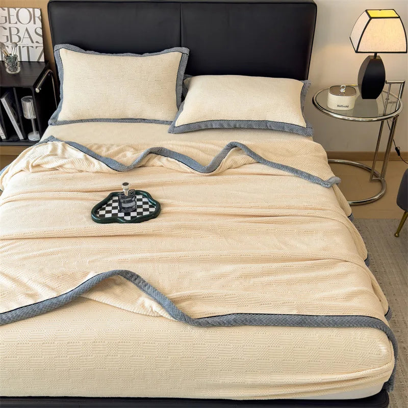 Afralia™ Carved Velvet Blanket: Soft, Warm Sofa Throw for Autumn & Winter