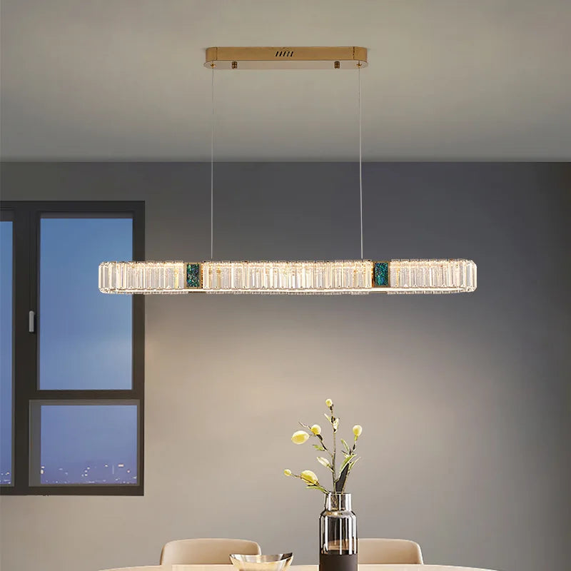 Afralia™ Crystal Pendant Chandelier for Home Decor, Luxury Lighting for Living Room, Bedroom, Kitchen