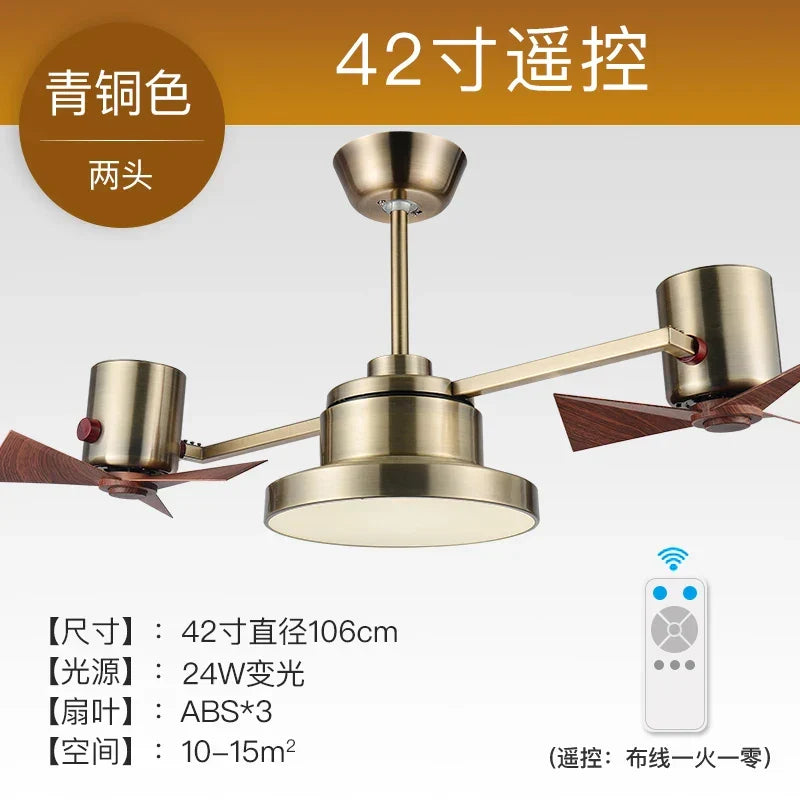 Afralia™ Ceiling Fan Lamp Invisible European Style Bedroom Electric Fan Simple Design