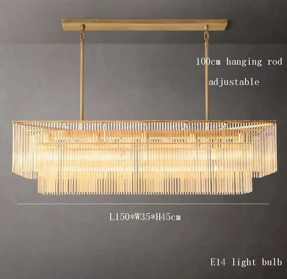 Afralia™ Nordic Luxury Brass Chandelier with Glass Shade