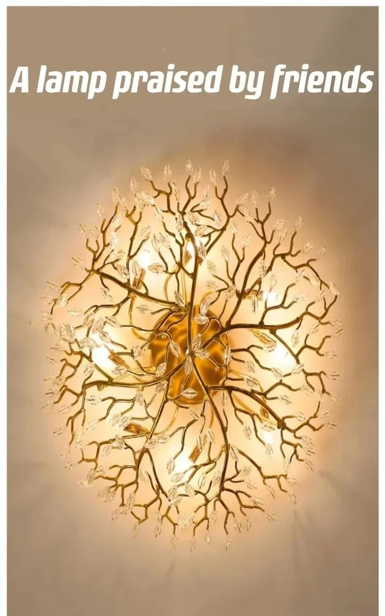 Afralia™ Modern LED Crystal Ceiling Chandelier for Living Room Restaurant Bedroom