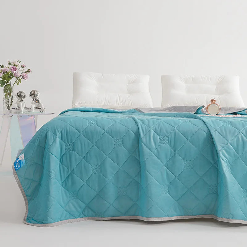 Afralia™ Summer Thin Silk Quilt, Lightweight Cool Silk Air-Conditioned Blanket