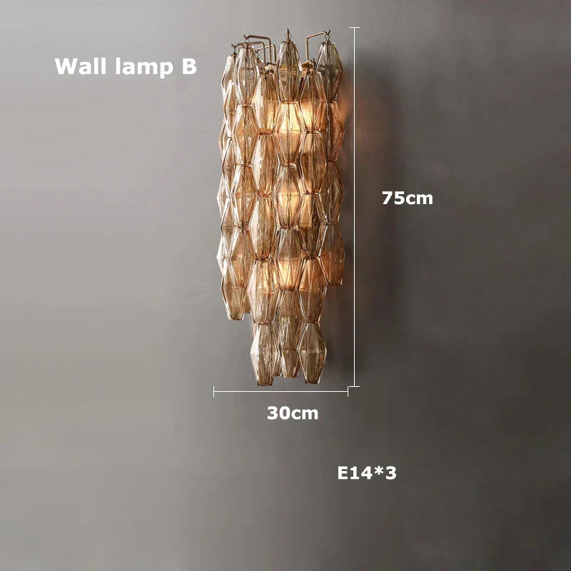 Afralia™ Luxury Glass Shade LED Chandelier in Brass and Black for Modern Dining Room