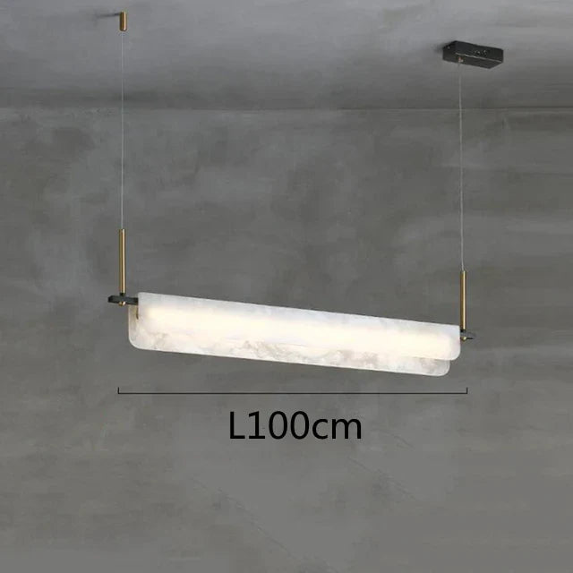 Afralia™ Marble LED Ceiling Chandelier, Dimmable Dining Room Pendant - Modern Minimalist Decorative Lighting