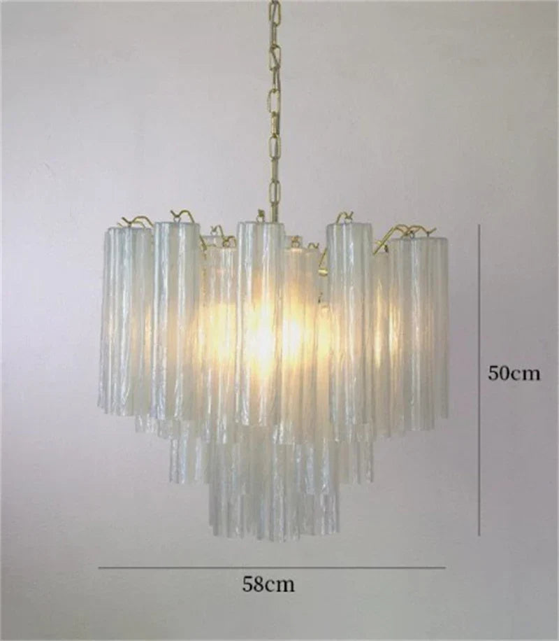 Afralia™ Modern French Design LED Stained Glass Chandelier for Kitchen Bedroom