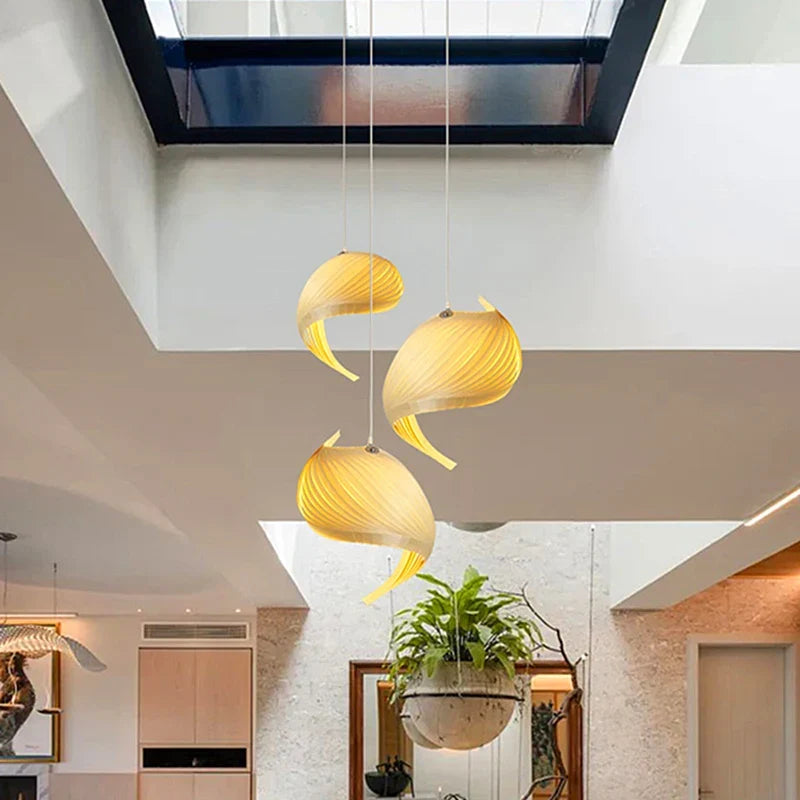 Afralia™ Conch Shell Chandelier LED Pendant Lamp for Dining Room Bar Island