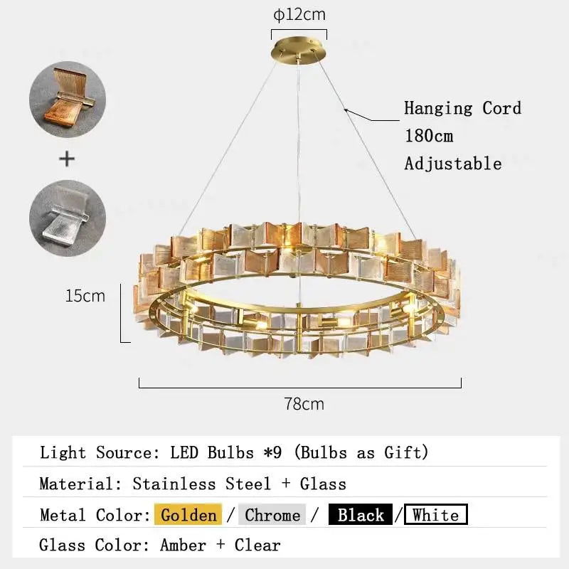 Afralia™ Nordic Luxury Living Room Chandelier: Modern American Style Art Lighting Fixtures