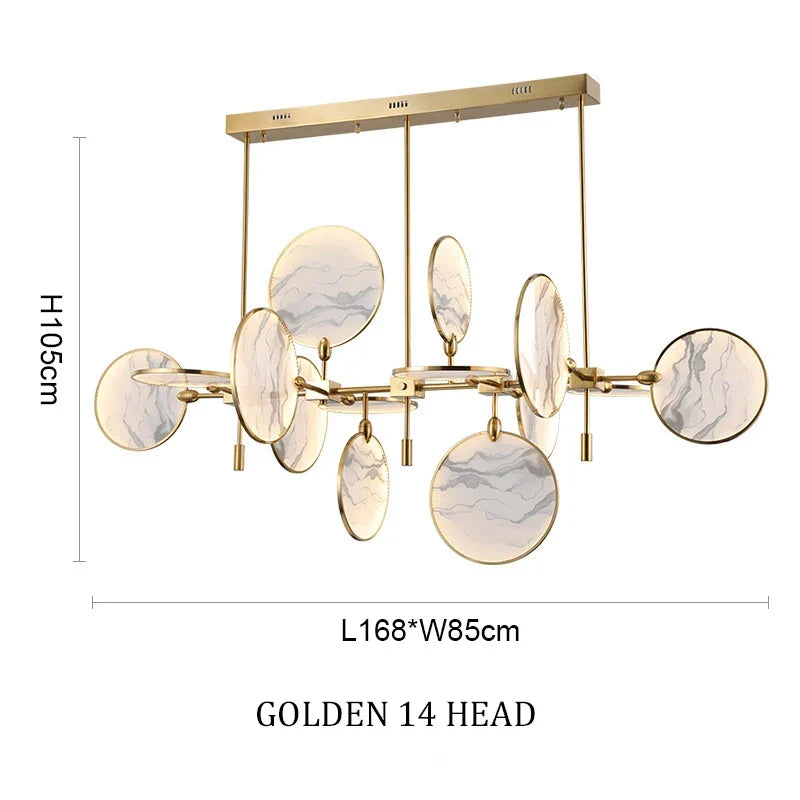 Afralia™ Classic Metal Chandelier with Glass and Iron Accents