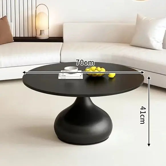 Afralia™ Solid Wood Round Coffee Table Set for Simple Nordic Living Room