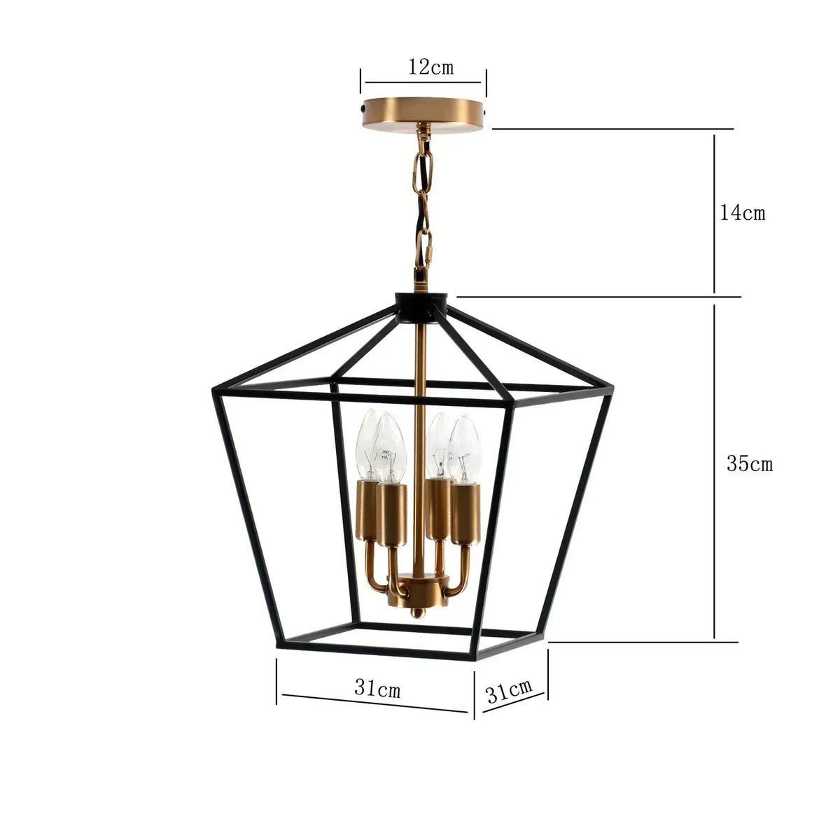 Afralia™ Country Style Iron LED Chandelier for Home Lighting