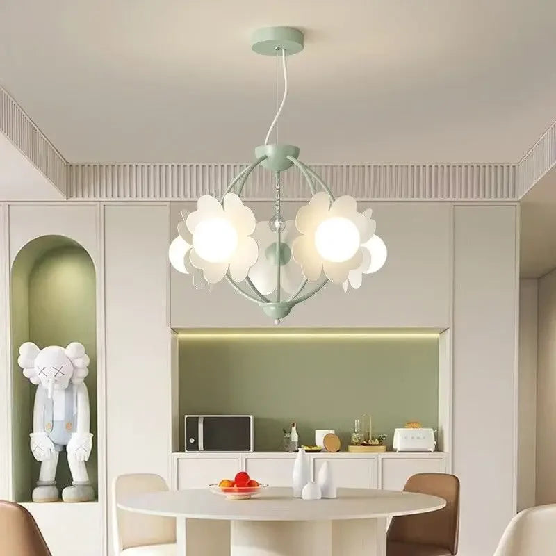 Afralia™ LED Flower Chandelier: French Retro Style for Bedroom, Living Room, Restaurant