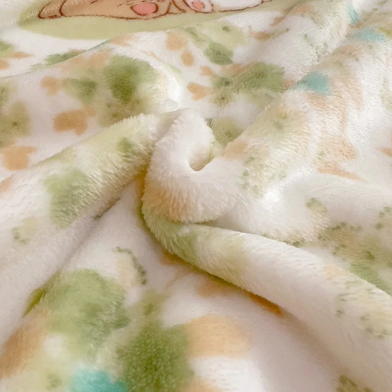 Afralia™ Cartoon Milk Velvet Blanket: Soft Coral Fleece Summer Sofa Cover & Queen Blanket
