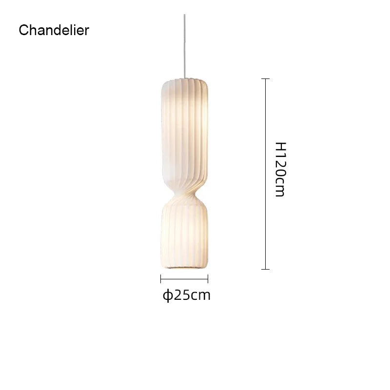 Afralia™ Modern White Fabric Shade LED Pendant Light for Dining Room Decor