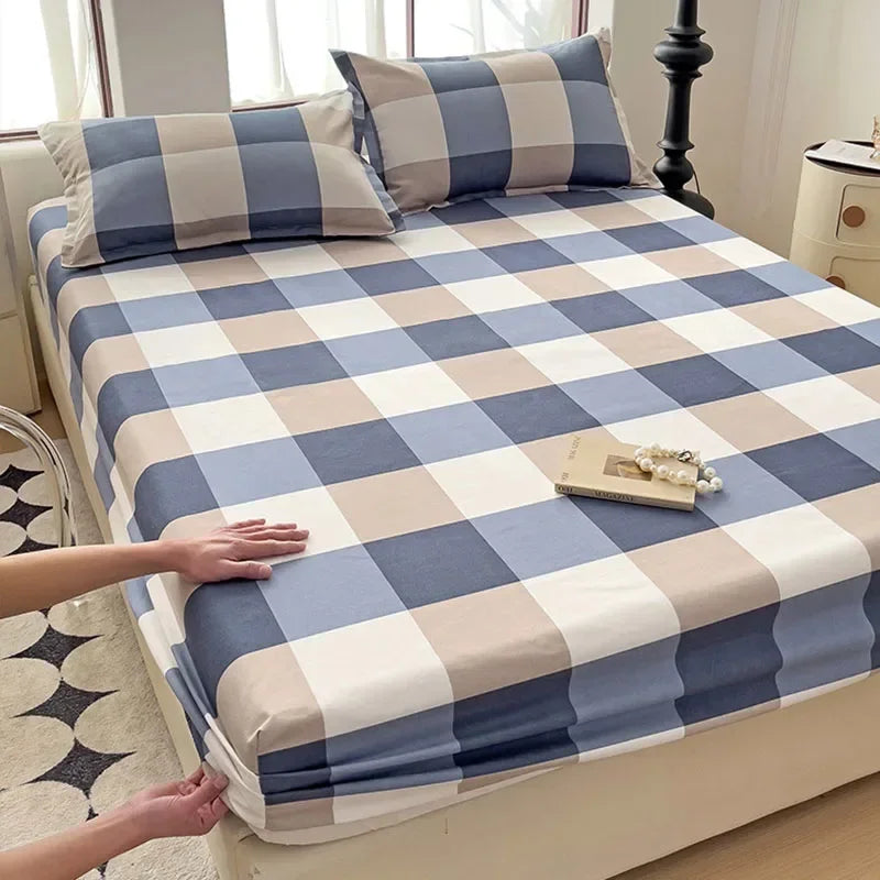 Afralia™ Japanese Style Thick Fitted Sheet for Queen/King Bed