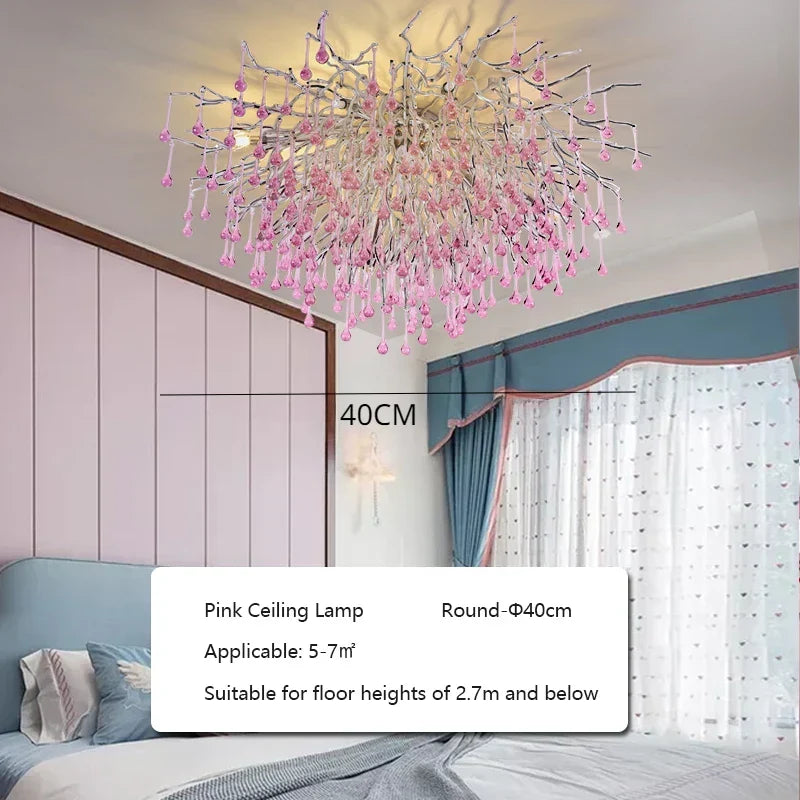 Afralia™ Chrome Crystal Chandelier for Bedroom and Living Room