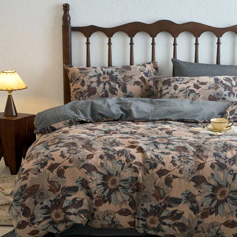 Afralia™ Cotton Jacquard Bedding Sets Vintage Quilt Set for All Seasons