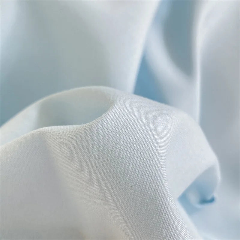 Afralia™ Color Block Cotton Embroidery Bedding Set for All Seasons