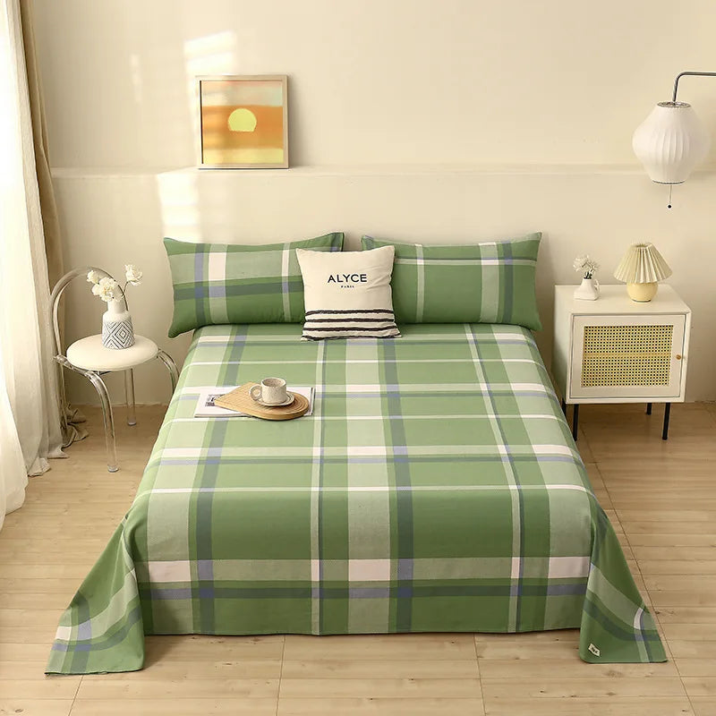 Afralia™ Cartoon Printed Cotton Bedspread | Queen King | Durable Coarse Cloth | All Seasons