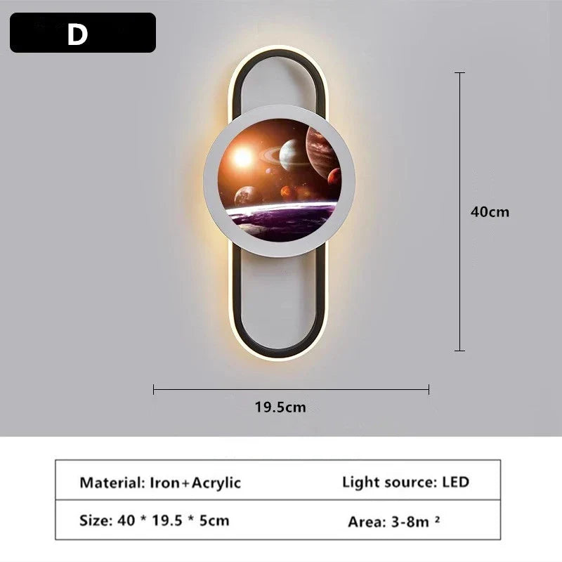 Afralia™ Wall Lamp for Bedroom Living Room Stairs, Creative Background Painting Decoration