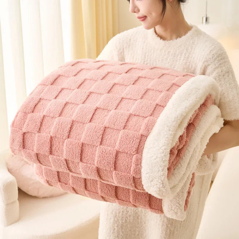 Afralia™ Taffeta Velvet Warm Blanket for Single Bed - Soft Nap Flannel Throws Blankets