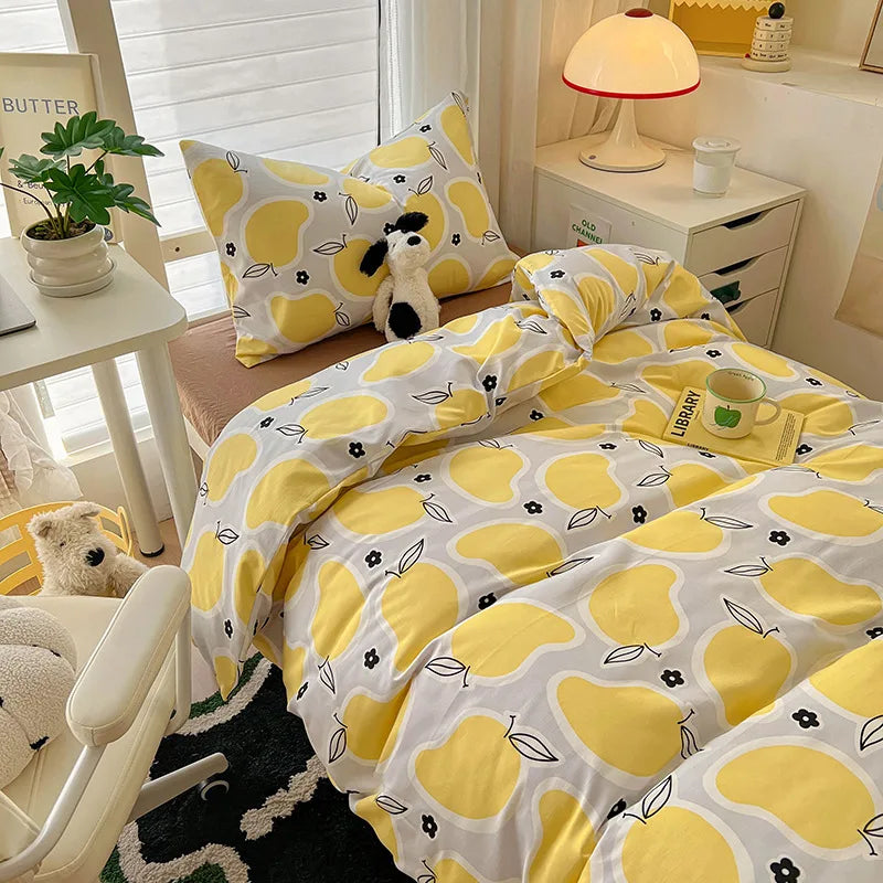 Afralia™ Cartoon Style Cotton Printed Bedding Sets in Single/Double Size