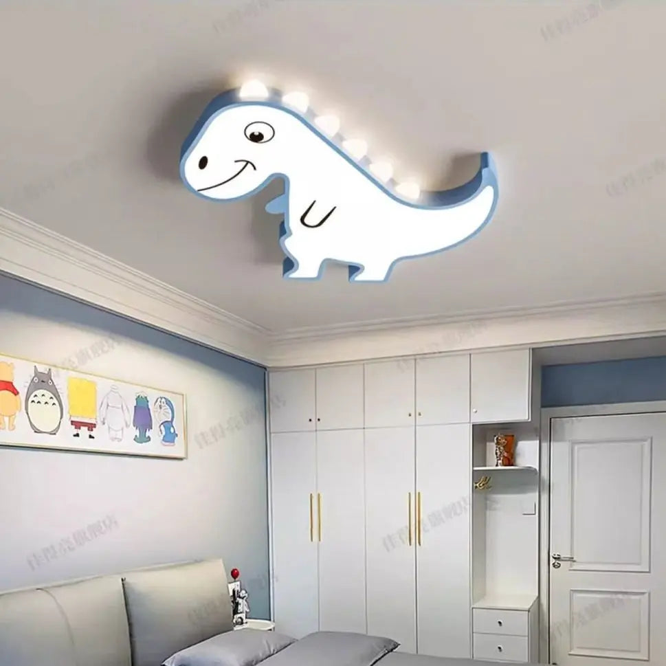 Afralia™ Kids Room Ceiling Lamp Full Spectrum Eye Protection Cream Wind Airplane Light