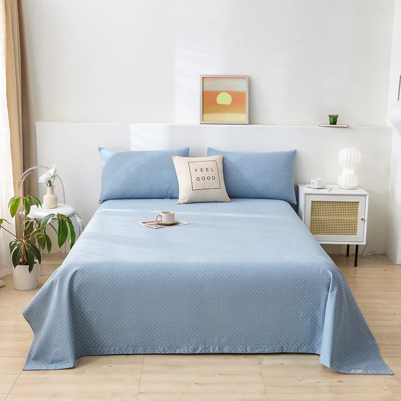 Afralia™ Cartoon Printed Cotton Bedspread | Queen King | Durable Coarse Cloth | All Seasons