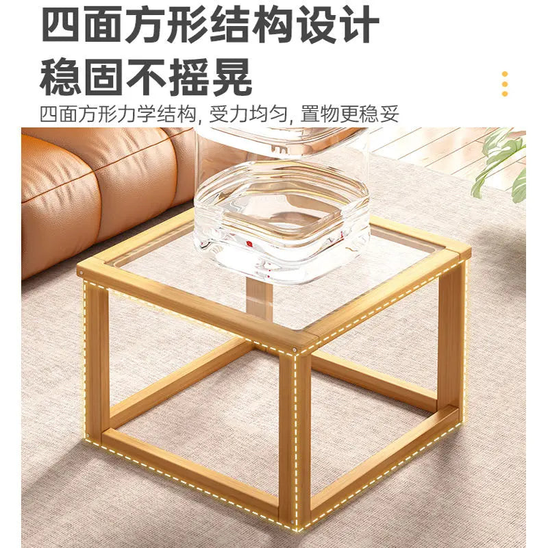 Afralia™ Glass Coffee Table Set for Small Apartment Living