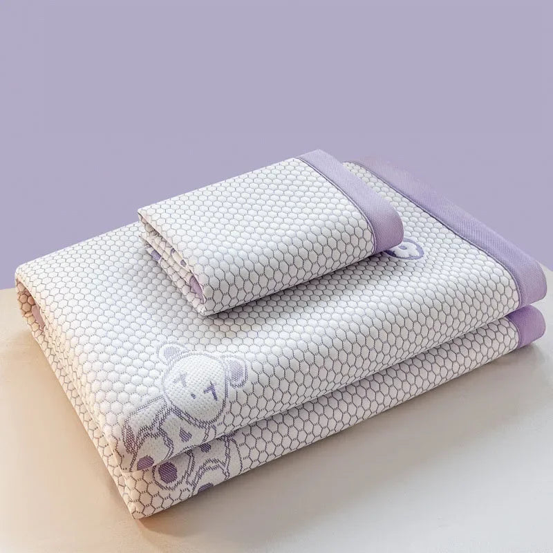 Afralia™ Ice Bean Cooling Feel Mat Set - Jacquard Cushion, Washable, Breathable Mattress