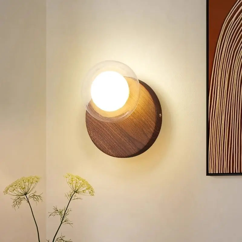 Afralia™ Nordic Modern LED Glass Wall Light for Bedroom Living Room Decor