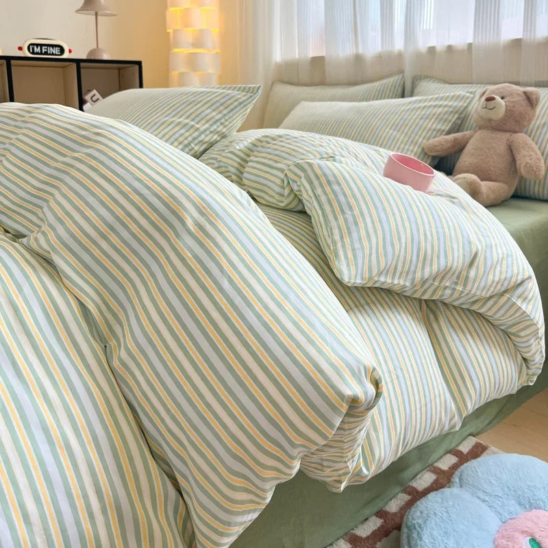 Afralia™ Spring Cotton Printed Duvet Set: Soft, Breathable, Cute Design, Various Sizes