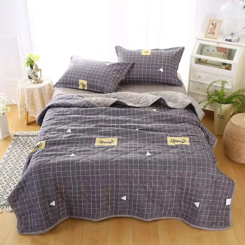 Afralia™ Summer Cool Quilt, Washed Cotton Single Air-Conditioned Blanket