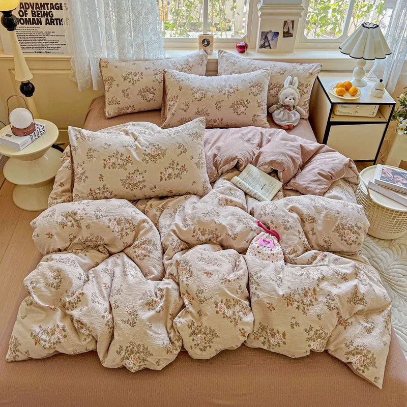 Afralia™ Cloud Touch Ultra Soft Duvet Cover Set in Sweet Design & Double Layer Yarn