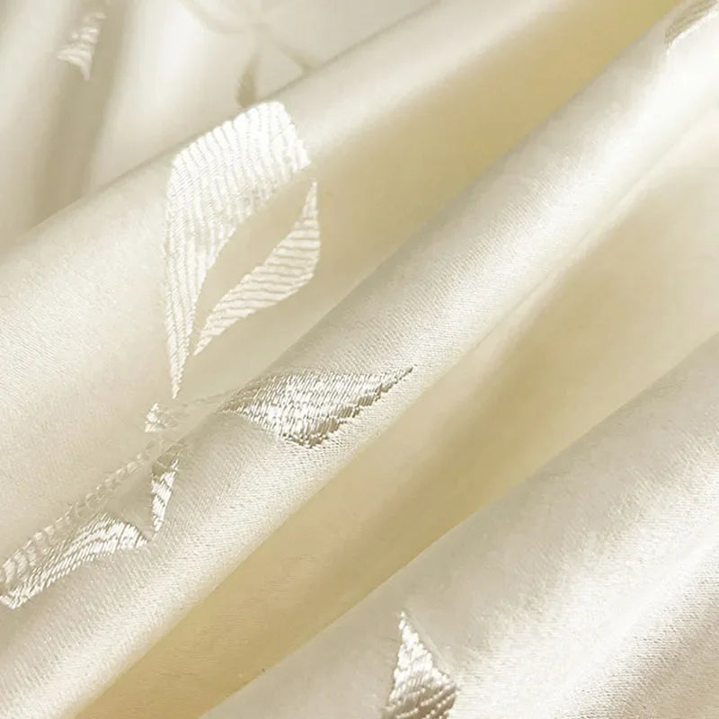 Afralia™ Silky Jacquard Satin Bedding Set for King, Twin, Queen - High-End Soft Bedclothes
