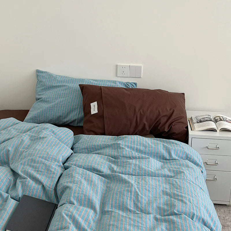 Afralia™ Printed Cotton Bedding Set: Cozy, European Style for Adults & Kids, Twin-King Sizes