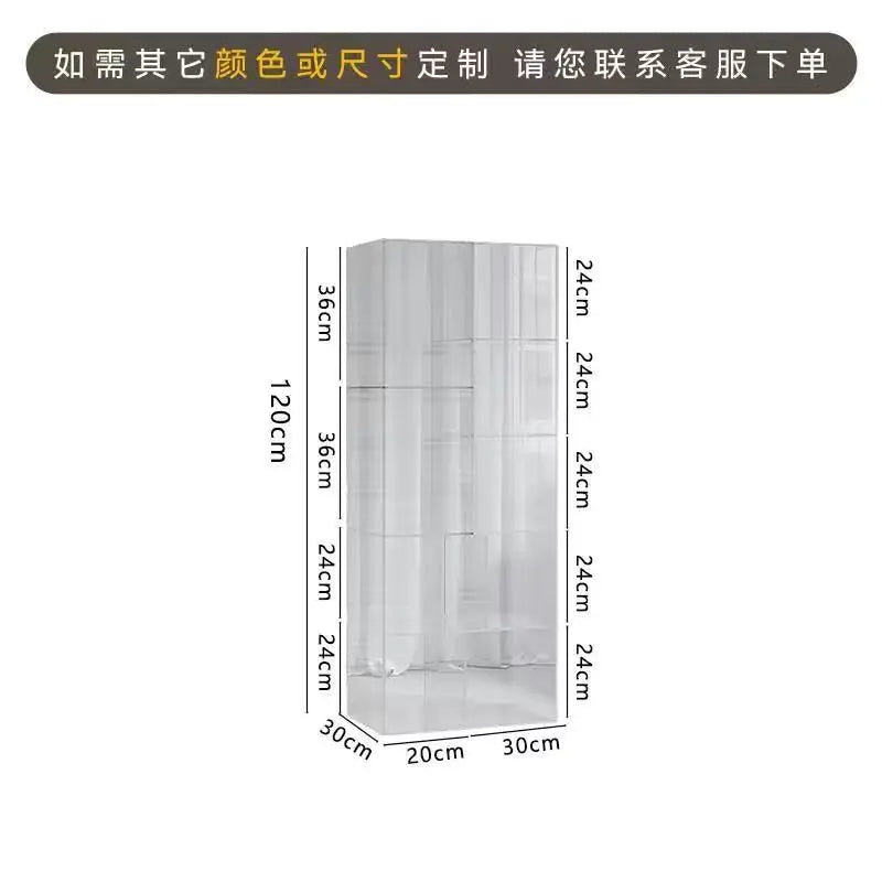 Afralia™ Modern Acrylic Bookcase Shelves: Light Luxury Art Museum Display Bookshelf