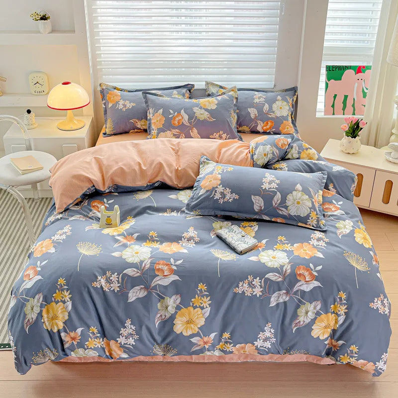 Afralia™ Geometric Pattern Single Duvet Cover, Cozy Cotton Bedding for Autumn/Winter