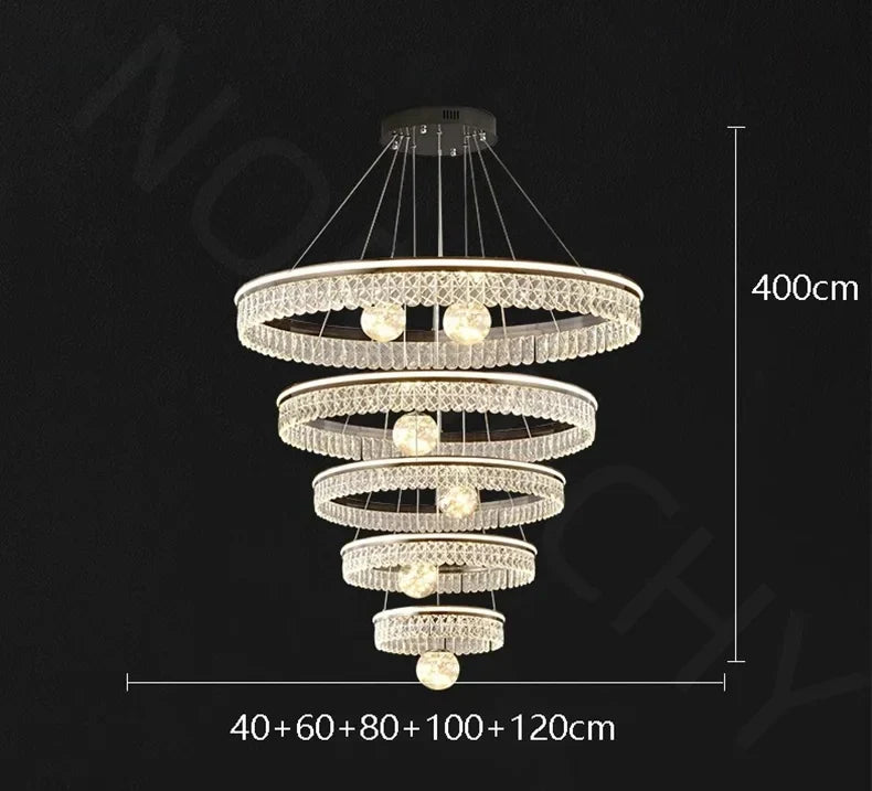 Afralia™ LED Rings Pendant Light Chandelier for Living Room and Dining Room