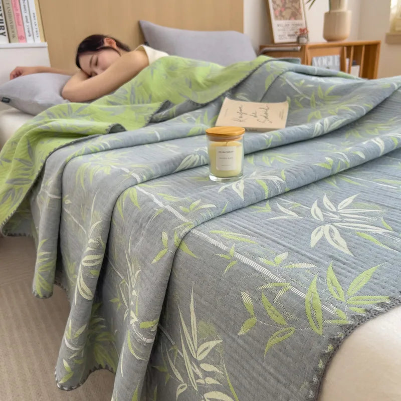 Afralia™ Cotton Towel Blanket, Rural Printed Thin Quilt - Luxury Breathable Bedspread