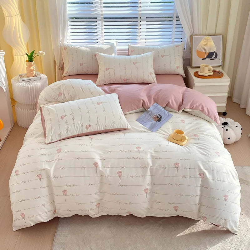 Afralia™ Cotton Single Duvet Cover - Skin Friendly Quilt Cover for Single King Bed