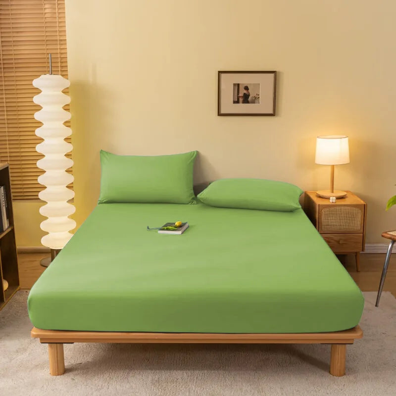 Afralia™ Cozy Solid Color Fitted Sheet - All Seasons Mattress Cover