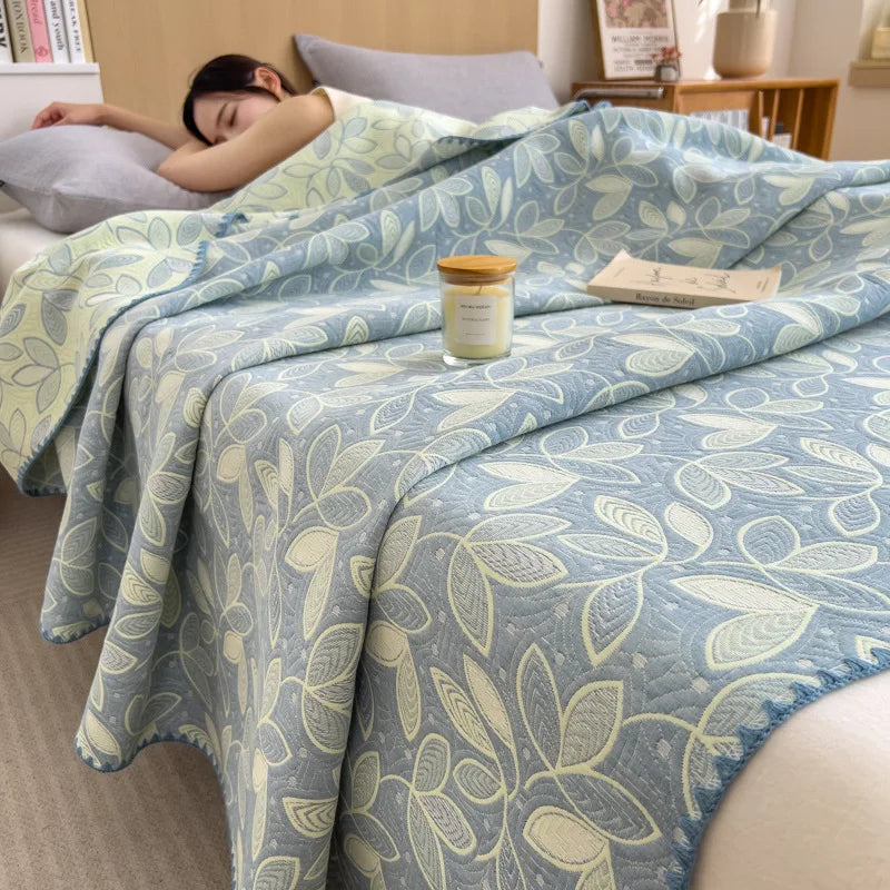 Afralia™ Cotton Towel Blanket, Rural Printed Thin Quilt - Luxury Breathable Bedspread