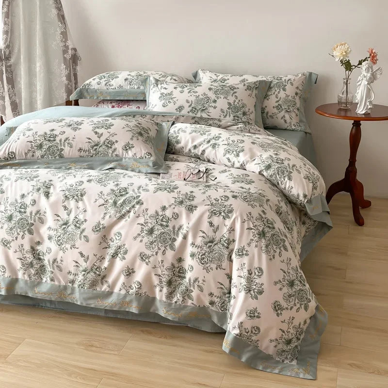Afralia™ Luxury Cotton Wedding Duvet Cover Set for Adults