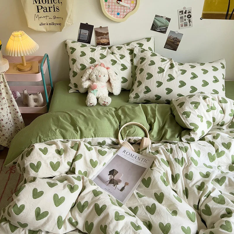 Afralia™ Korean Floral Print Single Duvet Cover: Sweet Comfort, All Seasons, Skin-Friendly