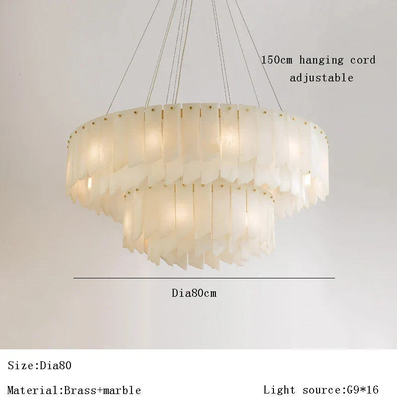 Afralia™ LED Gold Spanish Lucite Chandelier for Luxe Living Room Ceiling Decor