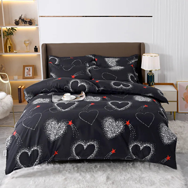 Afralia™ Pastoral Printed Cotton Comforter Cover for Queen King Bed - Four Seasons