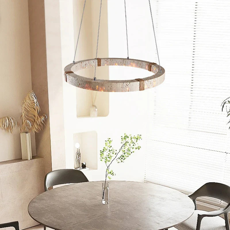 Afralia™ Nordic Marble Stone Sphere LED Chandelier for Home Decoration